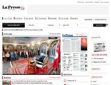 Tablet Screenshot of lapresse.tn